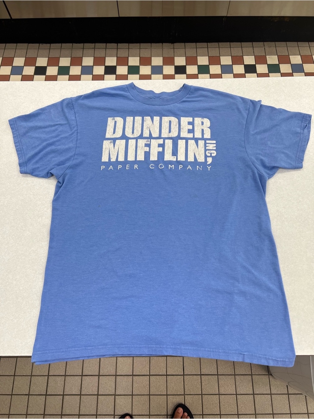 Dunder Mifflin Graphic Tee - Men - Blue